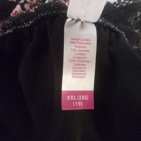 No Boundaries women's size XXL (2XL) 19 black multicolored floral dress - Picture 14 of 15